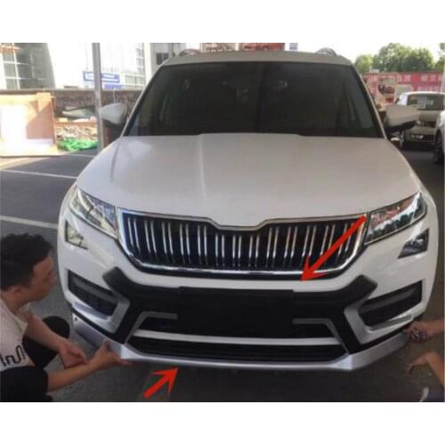 For Skoda Kodiaq 2017-2019 High-quality ABS Engineering Plastics Front and rear bumpers Scratch protection Car styling
