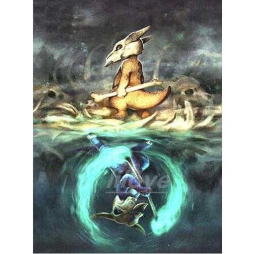 Full Square/Round 5D DIY Diamond Painting Cartoon alien 3D Diamond Embroidery Dragon Mosaic Cross Stitch Art Decor Gift DF236