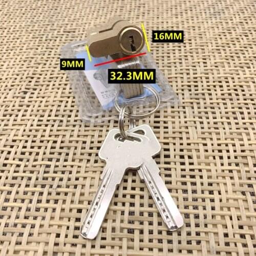 Anti-theft Door Lock Grade Copper Locking Cylinder Security Lock Core Cylinders Key 65mm-120mm Door Cylinder Lock with 6 keys