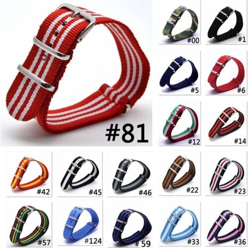 Top Quality Nylon Watch Band 22mm Nato Woven Nylon Strap Metal Buckle Wristband for Nato Army Sport Watchbands James 007 Belt