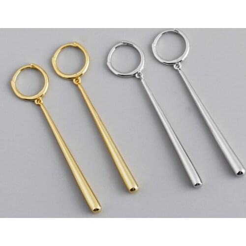 925 Sterling Silver Earring Fashion Baseball-shaped pendant long earring star sun round Drop Earring trend Woman Girl Ear Jewelr