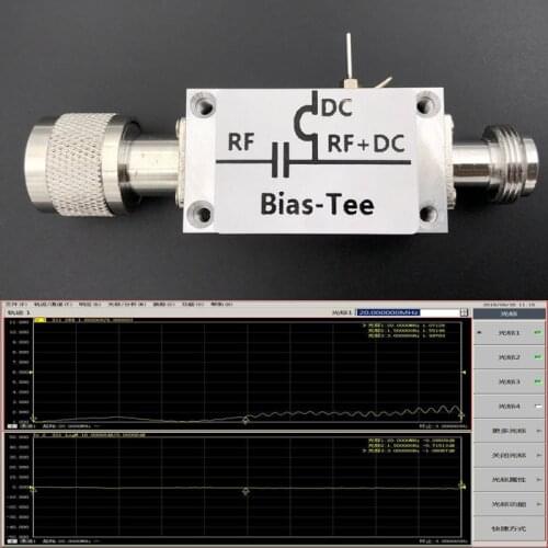 10MHz-6GHz N Head Broadband RF Feeder RF Isolator Bias Feeder Bias Tee ~50VDC for HAM radio RTL SDR LNA Low Noise Amplifier
