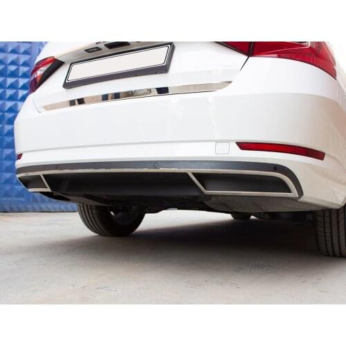 Skoda Superb B8 3V Chrome Exhaust Frame Stainless Steel 3 Piece (2015-2019)