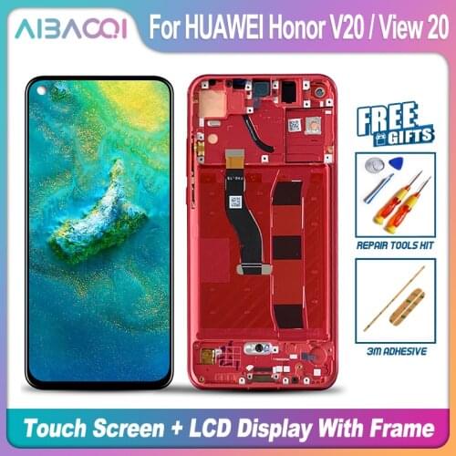 New Original Touch Screen LCD Display+Frame+Power Cable Assembly Replacement For HUAWEI Honor V20/View 20 STK-LX1