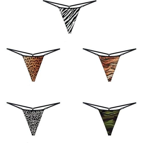 S-XL Sexy Womens Panties Girls Leopard Snake Tiger Zebra Print Underwear Underpant Brief Female T-back G-string Thongs