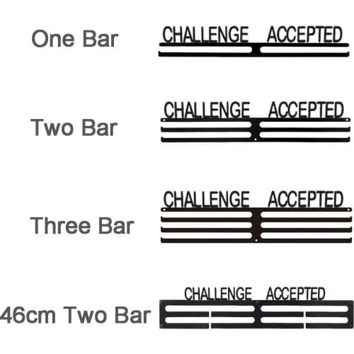 CHALLENGE ACCEPTED Display Triathlon Gymnastics Sports Marathon Medal Hanger
