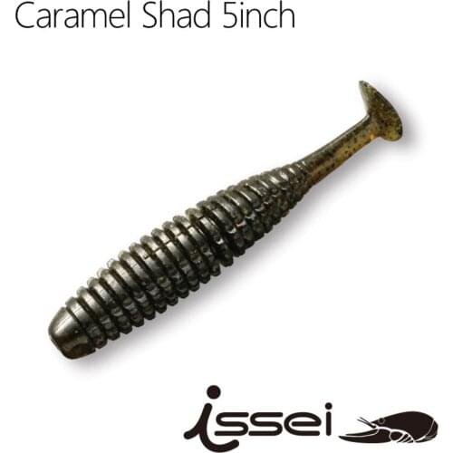 Japan Issei Caramal Shad 18g 5 Inch 5pcs/Lot Pitch Wobbler Attractant Soft Artificial Lurebait For Bass Fishing