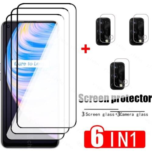 Full Cover Screen Protector Glass For Realme Q2 Pro Protective Tempered Glass On Opo Realmy Q 2 Pro Q2 Pro Camera Lens Glas Film