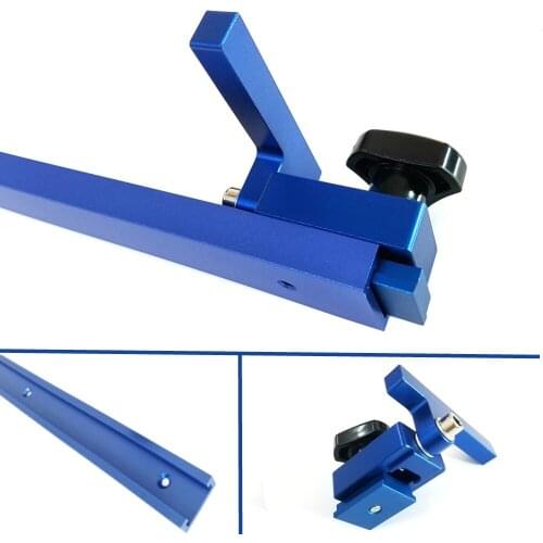 1Set Miter Track Stop and Aluminium alloy T-tracks t Slot 300-800mm Miter Track Jig Fixture T-Slot Woodworking Tools