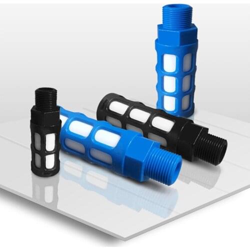 1pcs PSL-01 02 03 04 1/8 1/4 3/8 1/2 BSP Male Thread Plastic silencer Pneumatic Black blue Air Quick Exhaust Muffler