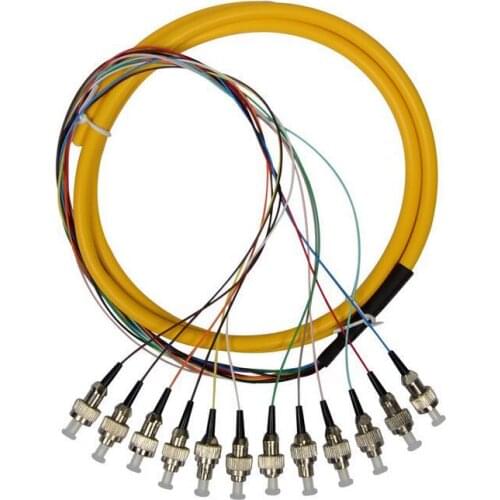 12 Strand 9/125 Fiber Optic Pigtail 1.5m FC/UPC Single Mode