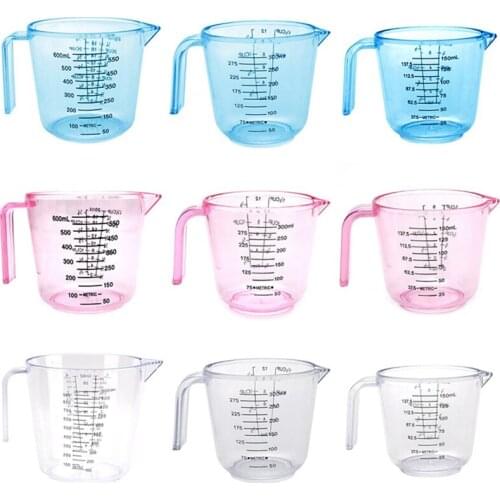 150/300/600ml High Quality Plastic Measuring Cup Clear Scale Show Transparent Mug Pour Spout Measuring Device