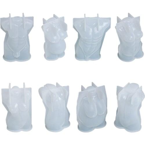 3D Body Shape Candle Epoxy Resin Mold Female Male Body Model Ornaments Silicone Mould DIY Crafts Jewelry Home Decorations Castin