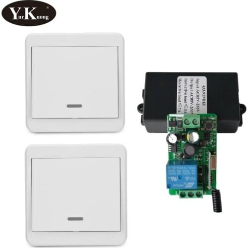 433 315 Remote Control Switch AC 110V 220V 240V 85V-260V Light Lamp LED Bulb Wireless Switches Corridor Room Wall Panel Switch
