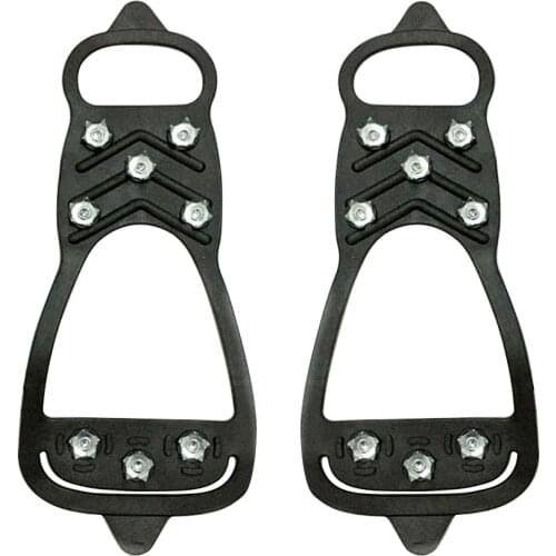 8 Teeth Outdoor Anti-Skid Ice Climbing Shoe Spikes Grips Cleats Snow Shoes Covers Crampon