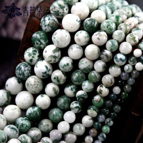 Natural Round Moss Beads,Selectable Size 4mm 6mm 8mm 10mm,Fashion DIY Beads,For Women Bracelet,Strand 15" Free Shipping