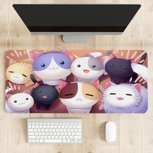 Oversized Beautiful Pattern Mouse Pad Desk Pad Lovely Anime Cool Mouse Pad HD Print Computer Gamer Locking Edge Mouse Mats