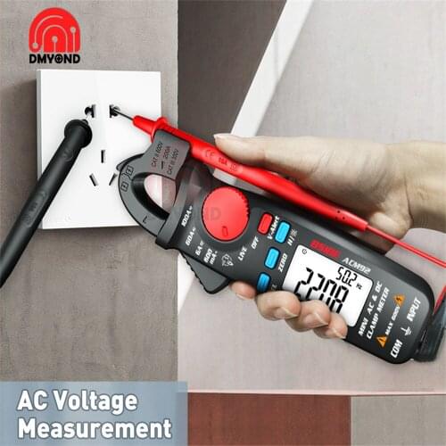 ACM92 AC DC Digital Clamp Meter Multimeter Pinza Amperimetrica True High Precision Capacitance NCV Ohm Hz Continuity Tester