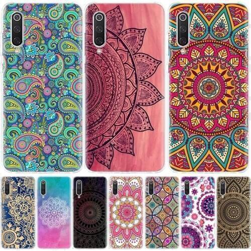 Colored totem mandala flower Phone Case for Xiaomi Note 10 Mi 11 9 8 CC9 5X 6X A1 A2 A3 9T 10T Lite Pro Poco F1 X3 NFC F3 Cover