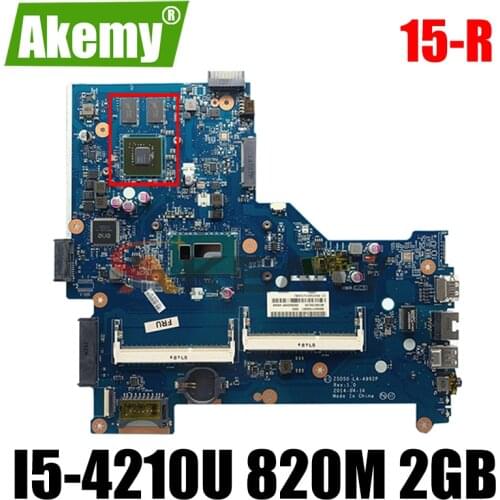 For HP 15-R Laptop Motherboard 764106-501 764106-001 ZS050 LA-A992P SR1EF With I5-4210U 820M 2GB MB 100% Tested Fast Ship