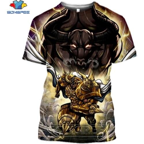 Anime Saint Seiya Series T shirt Men Women 3D Print Graphics Novelty Fashion t shirt Cartoons Streetwear Casual Summer Tops Tees