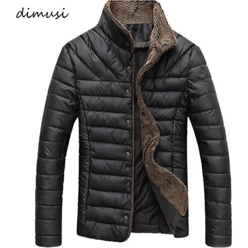DIMUSI Winter Jacket Mens Fleece Thick Warm Jacket Parkas Men Padded Winter Coats Fashion Mens Brand Clothing 4XL,TA108