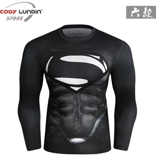 Mens Fitness Compression Shirt Long Sleeve Running Gym T-shirt Quick Dry Crossfiit Sweatshirt Bodybuilding Workout Sport T Shirt