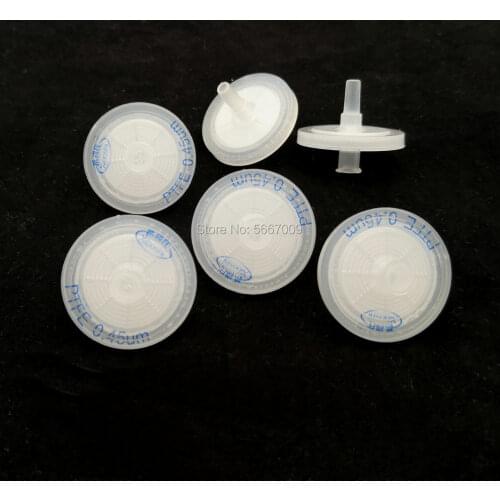 10pcs/lot 30mm 0.2/0.45um disposable air filter with Hydrophobic PTFE membrane Water vapor separation and filtration filter