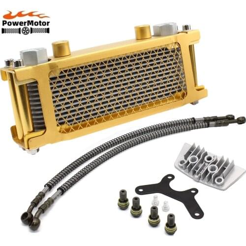 Motorcycle Oil Cooling Cooler Radiator Oil Cooler Set For 50cc 70cc 90cc 110cc 125cc 140cc Horizontal Engine Chinese Made Monkey