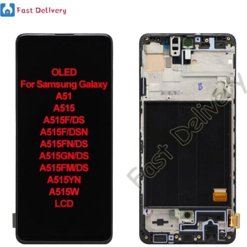 OLED For Samsung Galaxy A51 A515 A515F A515FN A515GN A515FM A515YN A515W LCD Display Touch Screen Digitizer Assembly Replacement