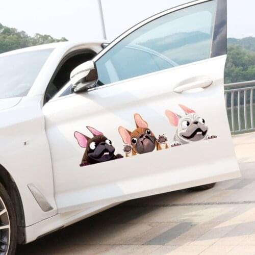 Personality English Bulldog Car Decals Dog Car Stickers Realistic English Bulldog Stickers for Car Windows Walls Series A5KD