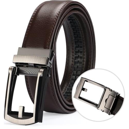 Mens Fashion Designer Belt Leather Casual Luxury Business Male Belts Automatic Buckle Men Black Brown Belt