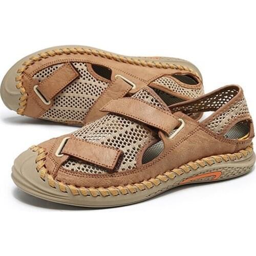 New Summer Fashion Mens Hollow Out Breathable Quality Beach Sandals Man Outdoor Casual Shoes Roman Slippers Size 38 46 47