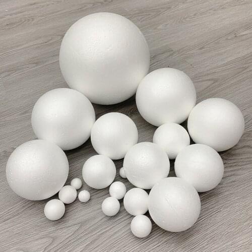 1/2/3/4/5/6/7/8/9/10CM White Polystyrene Styrofoam Foam Ball Spheres Crafts DIY Natal Party Wedding Ball Decoration Supplies
