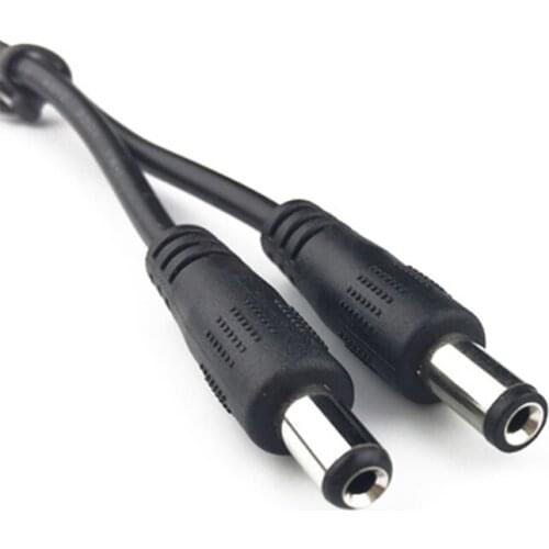 DC Power Plug 5.5 x 2.1mm Male To 5.5 x 2.1mm Male CCTV Adapter Connector Cable