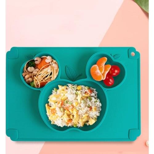 Silicone Bowl for Baby Feeding Teether Baby Toys 0-12 Months Dinosaur Cartoon Feeding Set Baby Tableware Baby Non-slip Plate