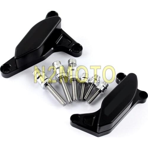 1 Set CNC Motorcycle Engine Stator Cover Sliders Engine Guard Protector Crash Pad Frame For Yamaha FZ8 2012 2013 with Black