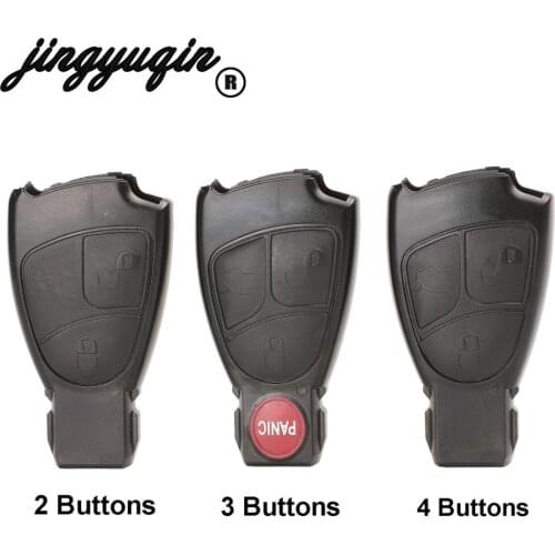 Jingyuqin Replacements 3 Buttons Remote Car Key Fob Case Cover Shell For Mercedes Benz B C E ML S CLK CL Vito 639 3BT Smart Key
