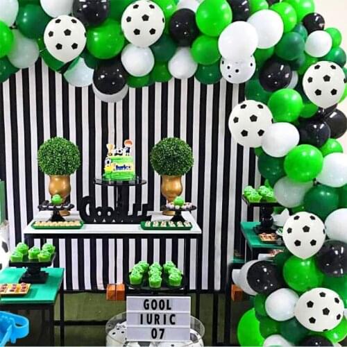 102pcs Dark Green Football Theme Party Balloon Garland Arch Kit Green Soccer Latex Balloon Boys Birthday Party Sports Meet Decor