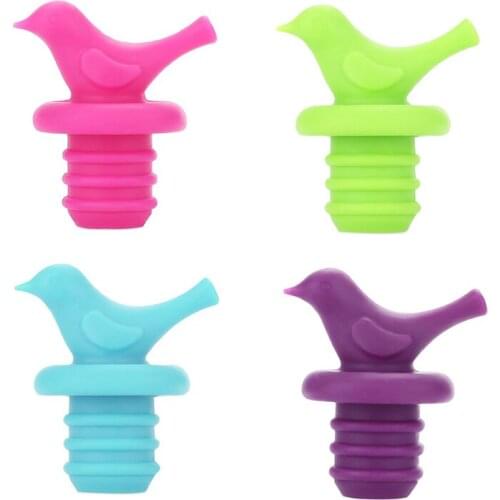 2/4PCS Silicone Red Wine Stoppers Kitchen Gadgets Bar Tools Food Grade Beer Beverage Bottle Caps Sealers Leak Free WALK KNOW