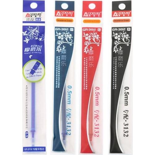 20 Pieces Magic Erase Pen Refill 0.5mm Blue Black Red Gel Ink Pen Writing Material School Supplies School Supplies Gifts