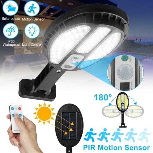 66 LED/ 96 COB Solar LED Street Light Motion Sensor Remote Control Wall Outdoor Lamp Waterproof For Home Garden Street