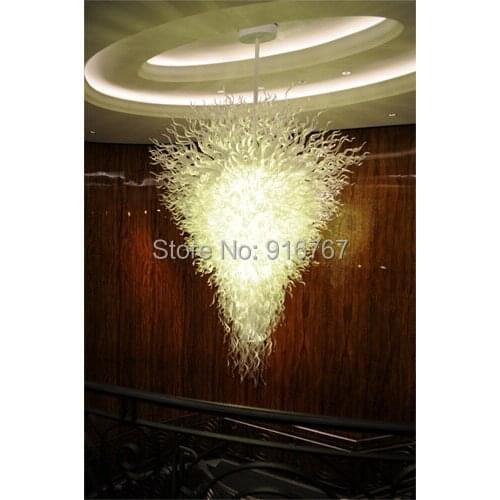 Free Shipping Gorgeous Splendid Large Glass Lighting Hand Blown Art Glass Chandelier