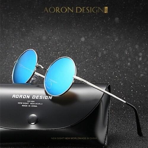 Brand Designer Classic Small Polarized Round Sunglasses Men Women Vintage Retro Glasses Driving Sun glass zonnebril mannen dames