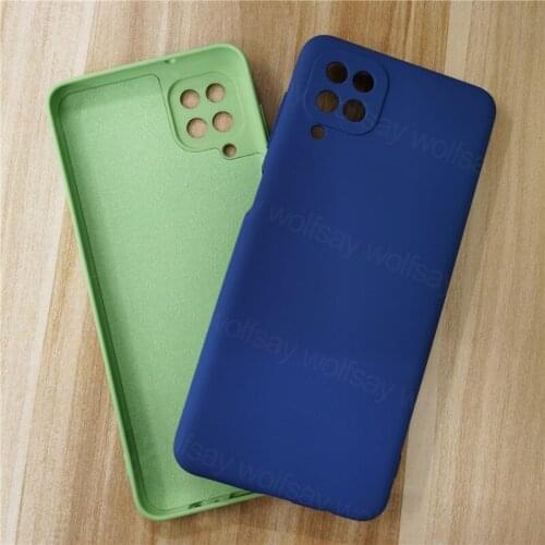 For Samsung Galaxy A12 Case For Samsung A12 A02S A51 M51 S21 S20FE Cover Shockproof Liquid Silicone Phone Bumper For Samsung A12