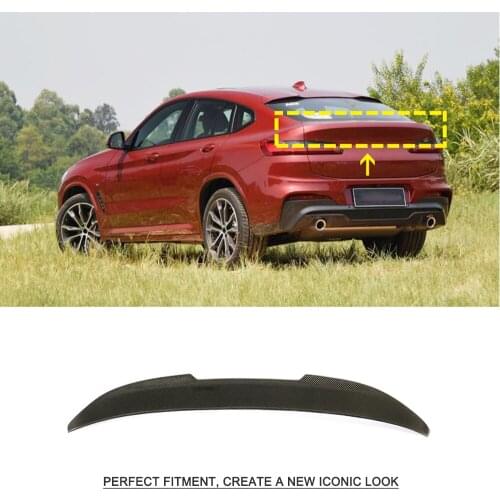 G02 Carbon Fiber Sporty Car Rear Trunk Wing Spoiler for BMW X4 G02 2018 2019 2020 2021