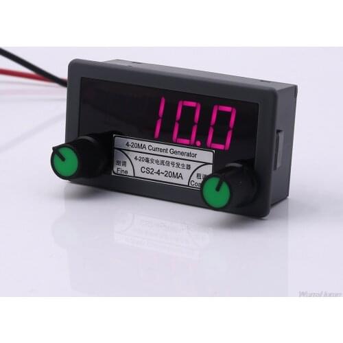 DC 7-30V 4-20mA Digital Current Analog Signal Generator Coarse/Fine Tuning Constant Current Output Measuring Tools A16 21