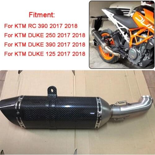 New For KTM 2017 2018 DUKE 390 250 125 Duke RC 390 RC390 Motorcycle Moto Exhaust Muffler Mid Middle Pipe Slip-on