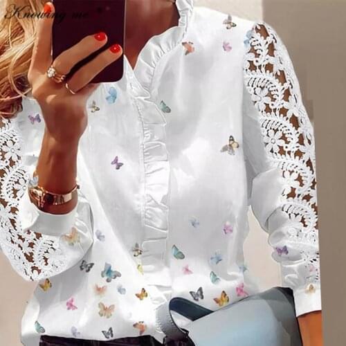 Knowing me Openwork Blouses