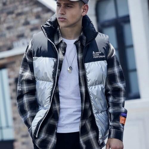 2019 Winter Men And Boy Kids Parka Vest Male Child Jackets Sleeveless Warm Thicken Waistcoats Silver Casual Family Gilet Coats